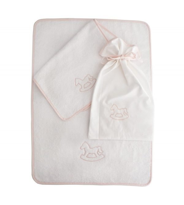 asciugamani per bambini rosa